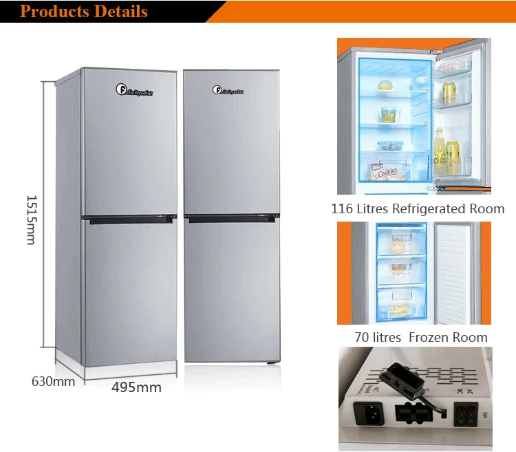 Solar Generator System Cfc Free Dc 12v 186l Solar Fridge Freezer
