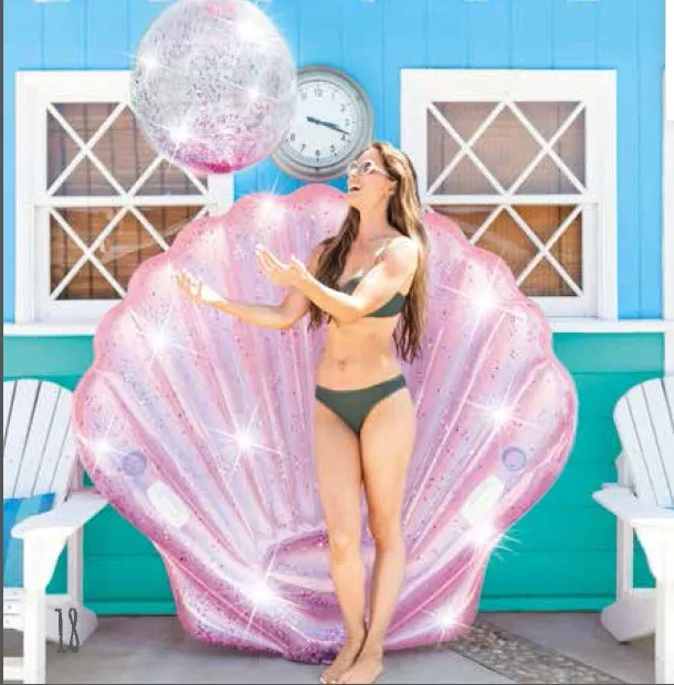 intex seashell pool float with inflatable pearl