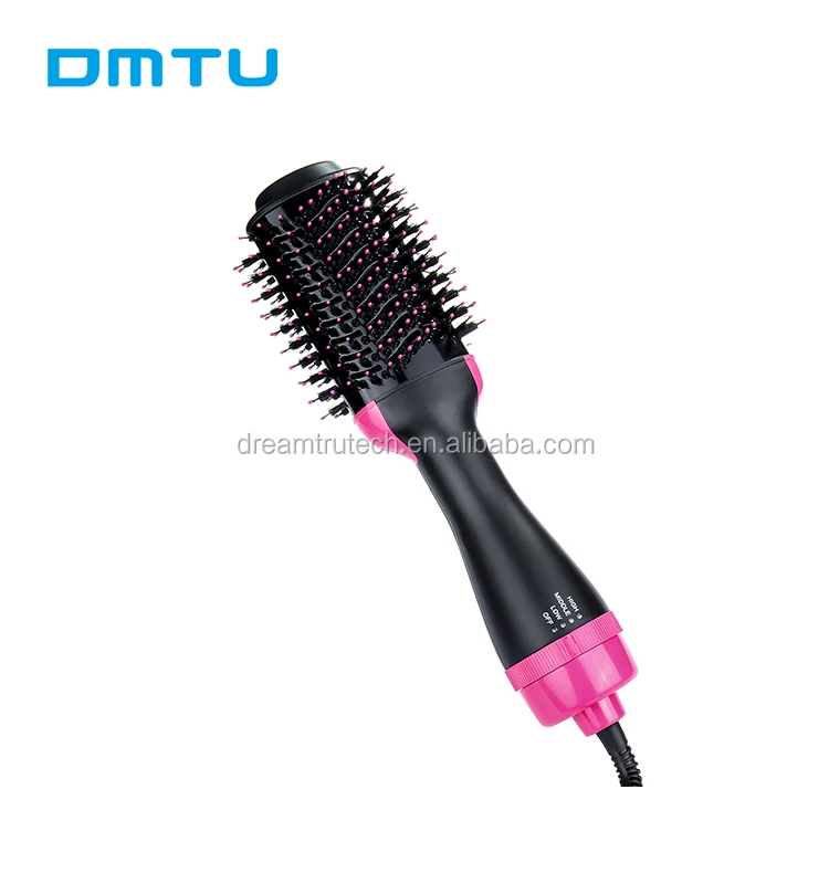 

DMTU Wholesale 1000W Professional One Step Hair Dryer Brush 2 In 1 Hair Straightener Curler Comb Electric Blow Dryer Hair Brush, Blue (customized as you request)