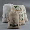 Customized High Quality Reusable Small Drawstring Cotton Muslin Bag With Printing