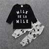 Ins hot sale 100% cotton Black Baby Boy Clothes T-shirt and pants