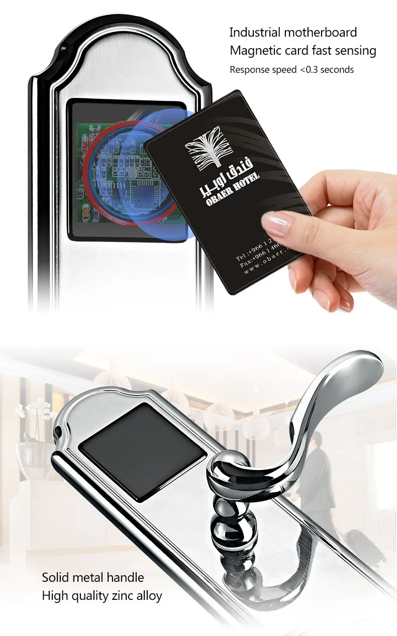 hotel equipments rfid hotel door sensor lock with hotel key card encoder