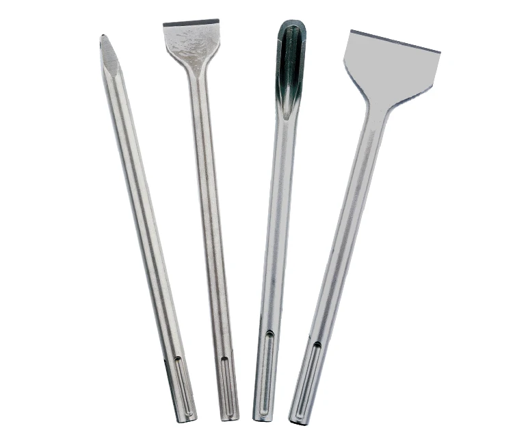 SDS Max Electric Hammer Drill Clay Spade Moil Point Wide Flat Hollow Gouge Stone Chisel for Concrete Stone Masonry Wall