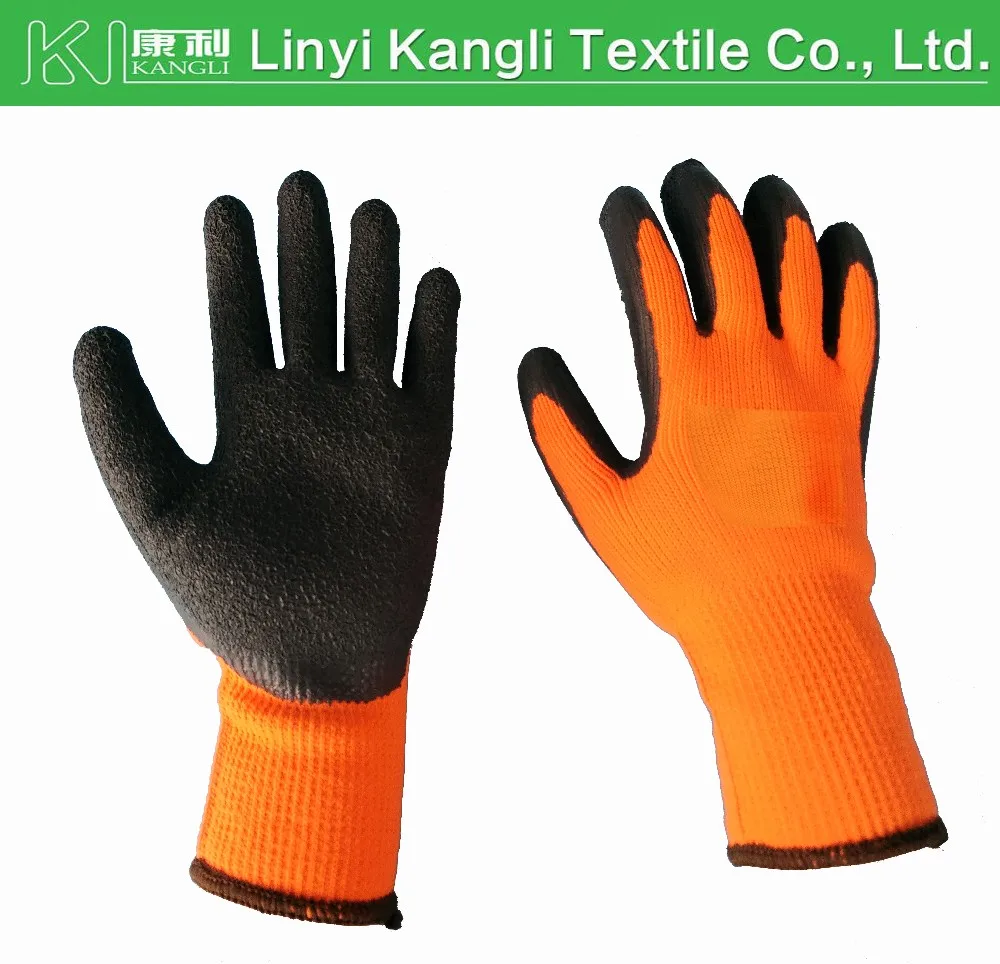 13 Gauge Building Working Green Latex Coated Gloves For Hand Safety