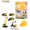 cheap price small truck block building play set safe plastic pull back toy truck for kids