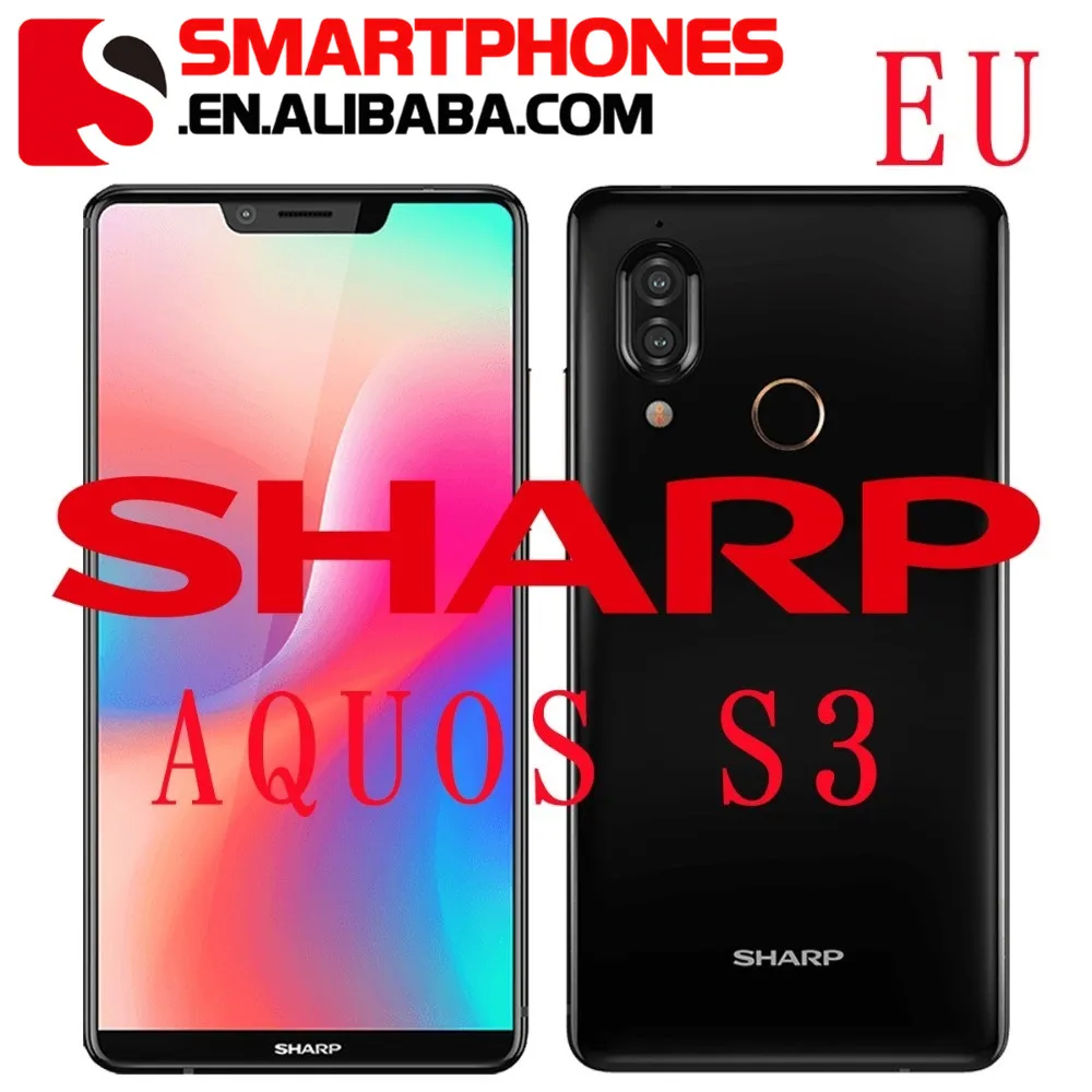 Global Version SHARP S3SHARP AQUOS S3 Smartphone 4GB+64GB 6.0'' FHD+Snapdragon630 Octa Core Android 8.0 NFC 3200mAh mobile phone