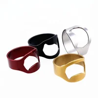 

Promotion Fashion Design Stainless Steel Gold Ring Metal Wine Bottle Opener