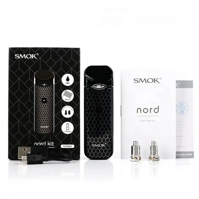 

New Products Electronic Cigarette Vape 2019 Smok Nord with 3ml Pod system Nord Mesh Coil 1100mAh Battery Built-in, N/a