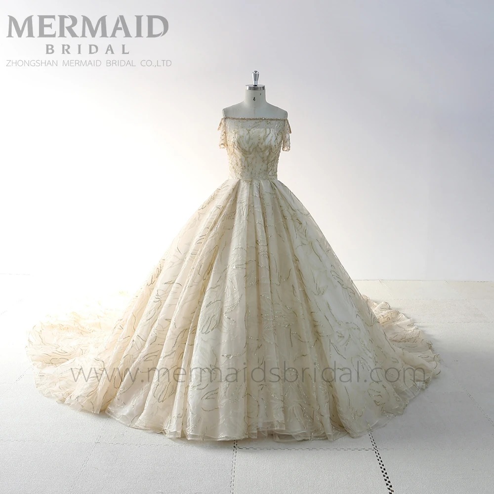 Luxury New Gold Designer Ball Gown Wedding Dress Buy Designer