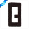 Letters embroidery chenille patches laser cut border chenille sew on patches