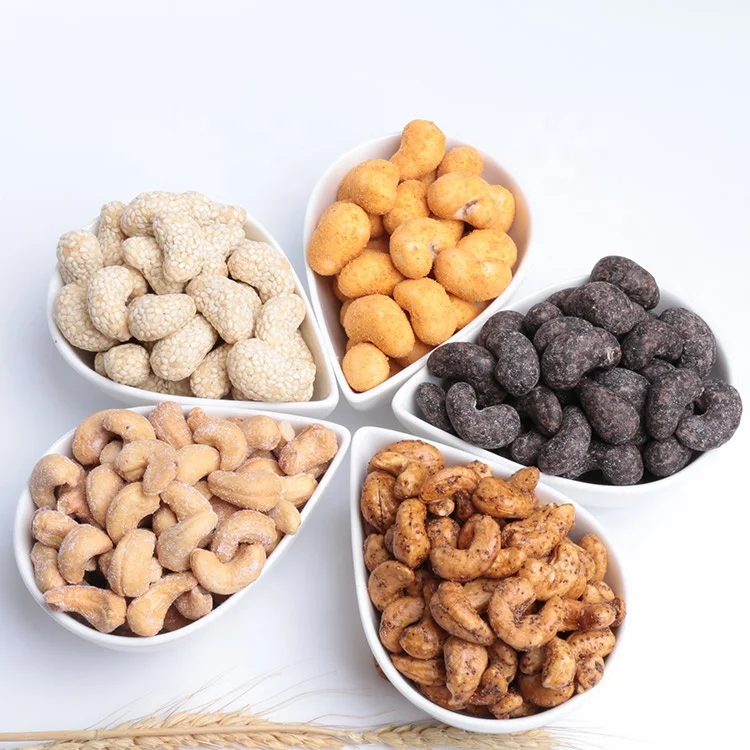 
Gourmet salted cashew, nut snacks 