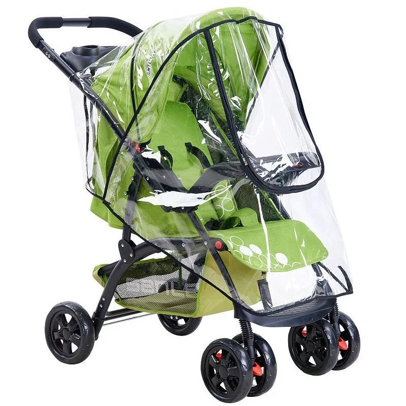 

General Style Holes Breathable Baby Stroller EVA Film Poncho, Baby Cart Trolley stroller Rain Cover, Blue,green, red,clear