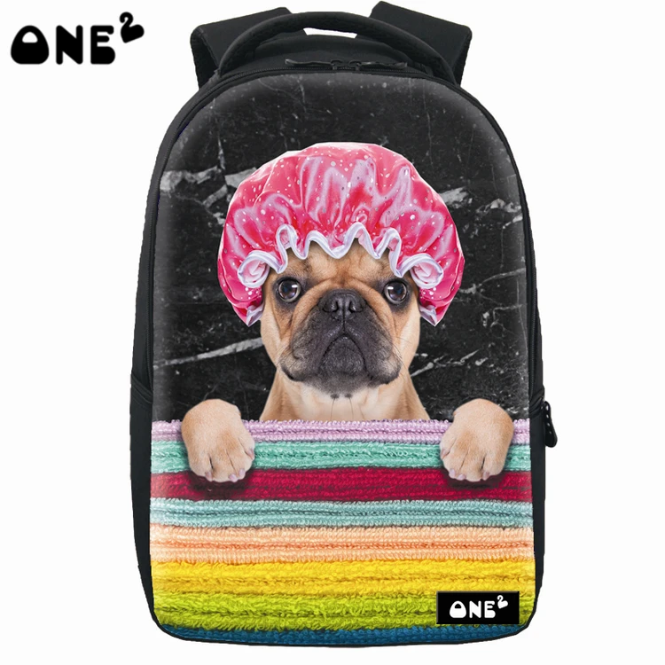 

ONE2 design bathe the dog pattern custom printing laptop backpack, Customized