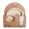 Bamboo Fiber Kids Tableware Sets Dinner Plates Sets Dinnerware Sets For Children