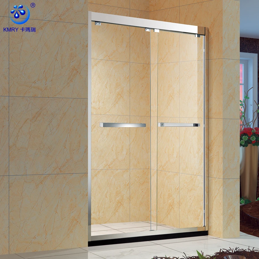 Quality Guarantee Special Design Hotel Used Frameless Shower Door with Glass Sliding Hardware System