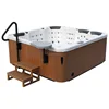 Freestanding Acrylic fiberglass shell Square outdoor spa massage tub used pools with 162 Jets