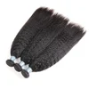 Cheap Perm 26 Inch Brazilian Virgin Raw Hair Extension Kinky Straight Yaki Human Hair Wet And Wavy Weave
