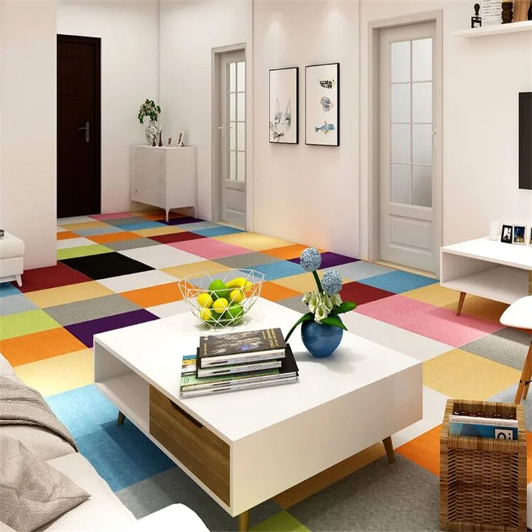 Plain Color 100sd Nylon Fireproof Commercial Black And White Carpet