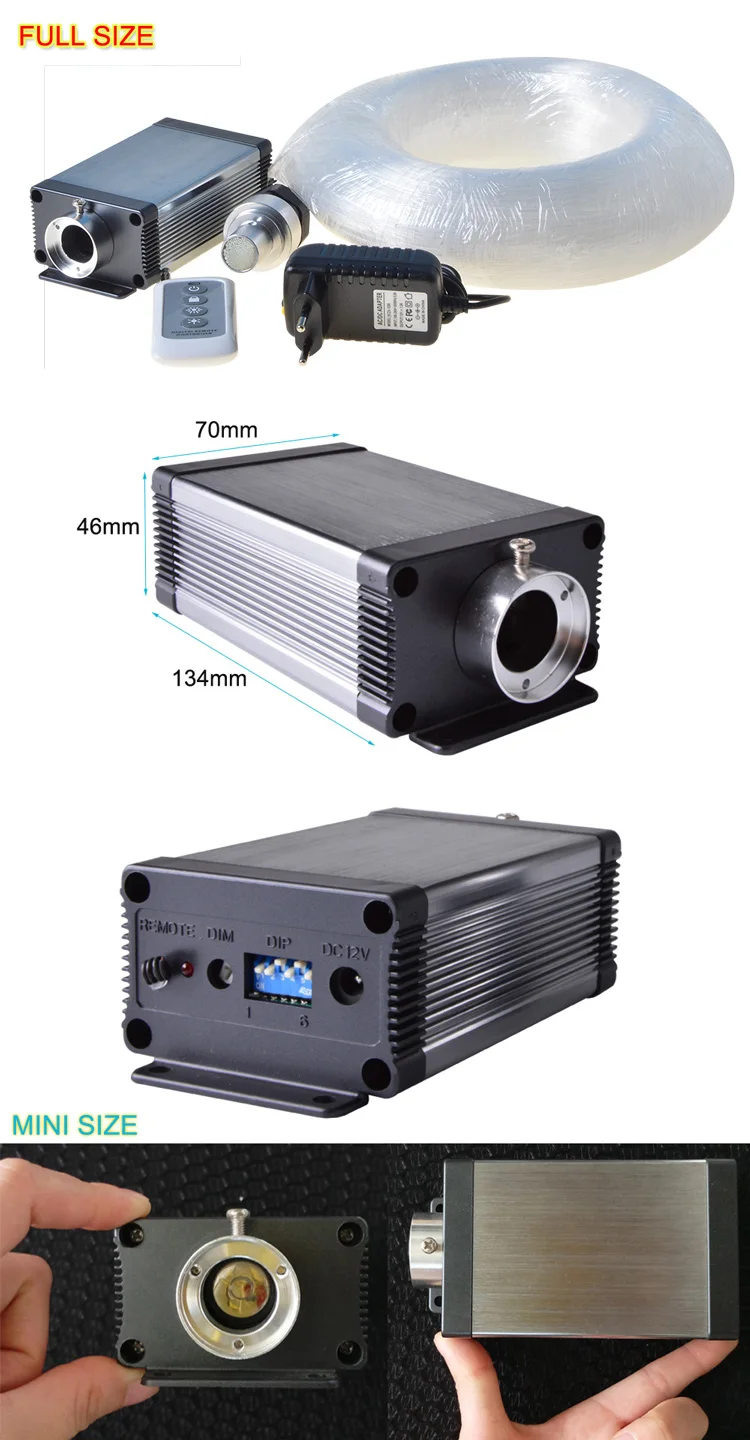 Mini Size Rgb 12v Led Fiber Optic Light Kit For Starry Sky Buy 12v