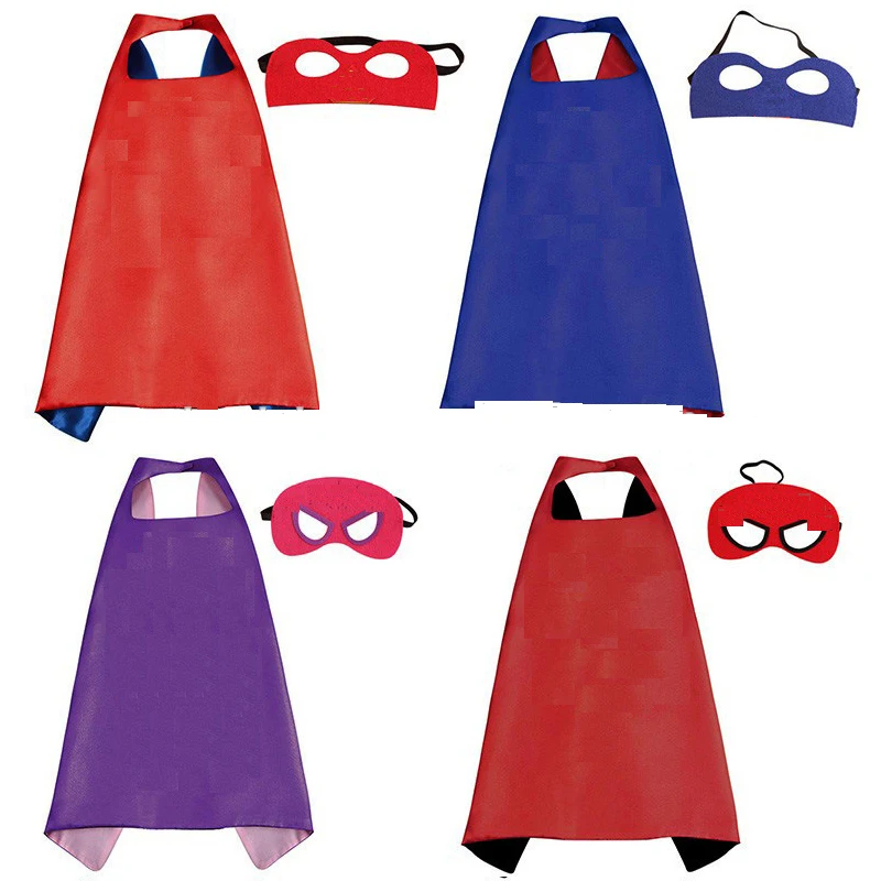 

Wholesale halloween costume set kids capes superhero cape and masks, Picture shown