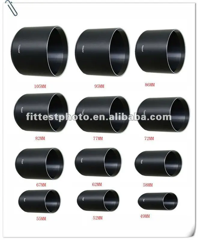 Metal Lens hood Telephoto Lens hood 49mm52mm55mm 58mm62mm67mm72mm77mm82mm86mm95mm105mm Lens Hood Shade Filter Thread Mount 78mm!