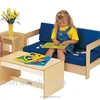 Metal frame child study table and chair