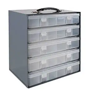 20-5//16 x 15-15//16 x 21-7//8 Holds 6 Large Compartment Boxes Durham 321B-95 Heavy Duty Bearing Slide Rack Without Door