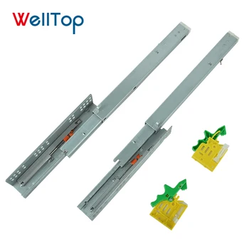 Full Extension Bottom Mount Ball Bearing Sofe Close Drawer Slide