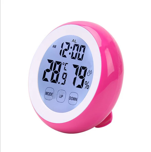 

Touch Screen Digital Clock with Temperature & Humidity Display, Blue