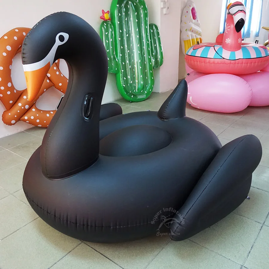 En71 Pvc Funny Outdoor Ride On Giant Inflatable Black Swan