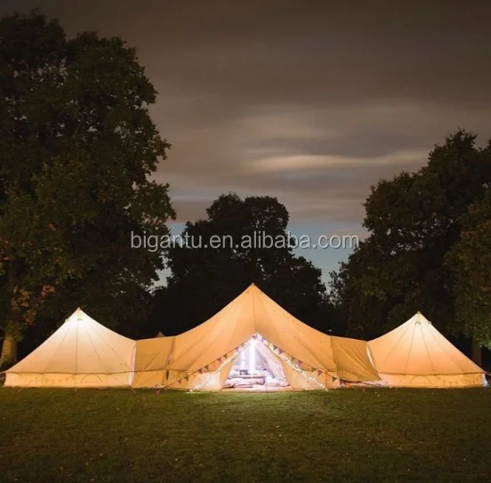 

Combination canvas bell tent for small party / Christmas party use