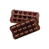 2019 Amazon Hot Sale New Product Baking Tool Love Heart Shape 15 Hole Chocolate Jelly Ice Silicone Molds Cake Decoration Mould