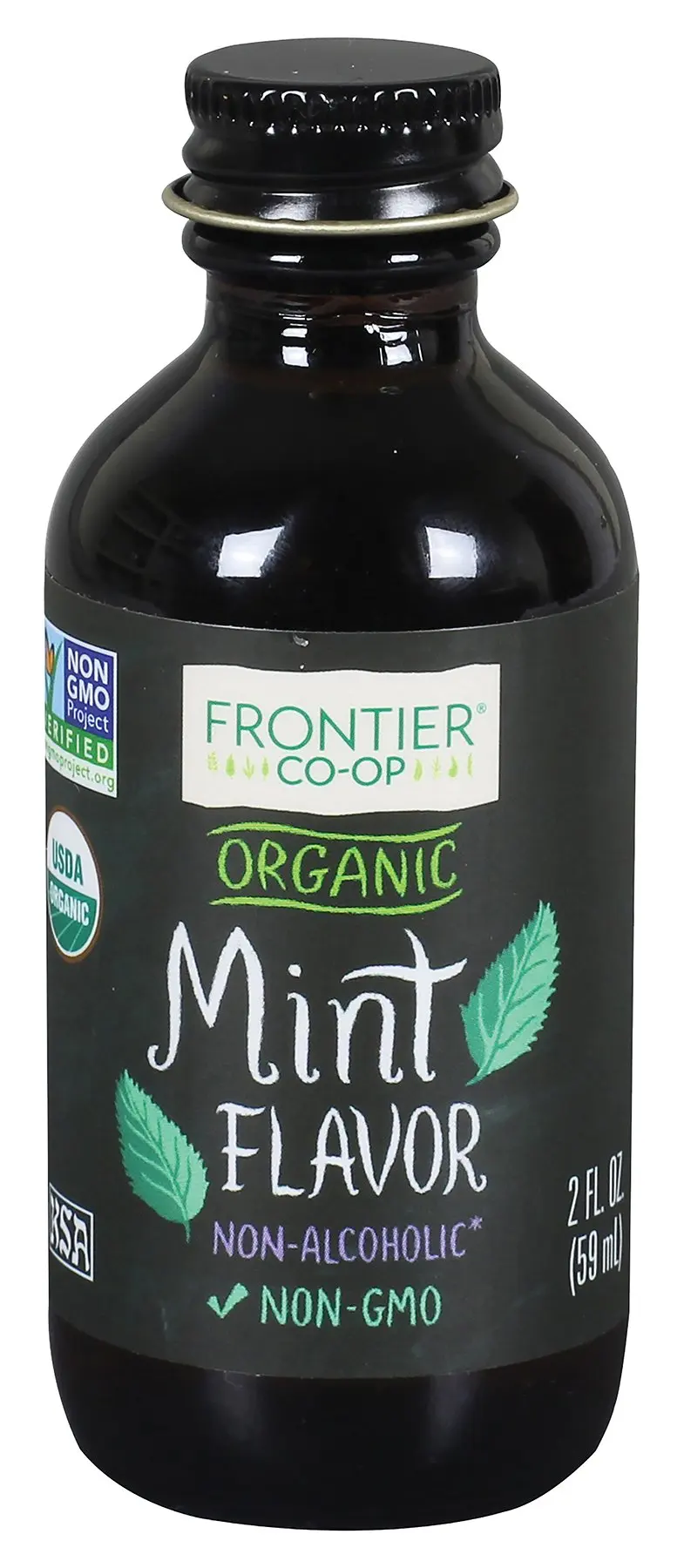 Frontier Mint Flavor Certified Organic, 2-Ounce Bottle. 