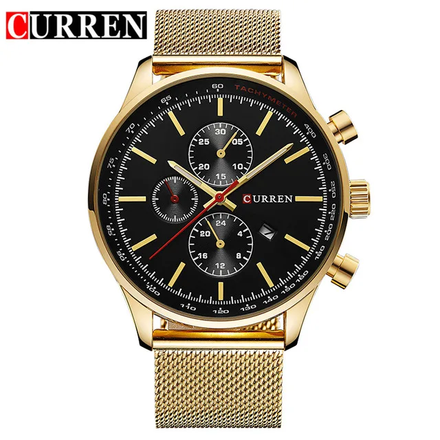 

CURREN 8227 Men's Quartz Watches Fashion Casual Full Steel Sports Watches Men Business relojes Quartz watch Relogio Masculino