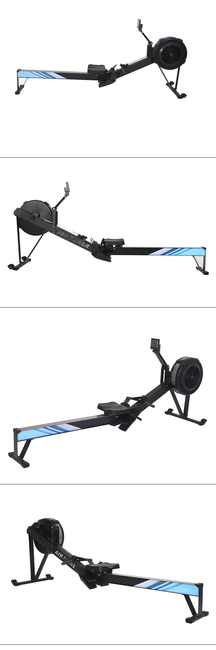 Fitness equipment rowing machine foldable home/outdoor air rowing machine