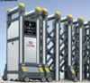 Rongo simple outdoor steel sliding entrance gate design set for warehouse JH711