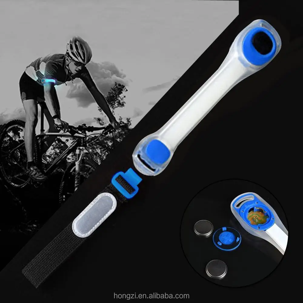 

2021 LED Armband Light Blue Reflective Safety Belt Arm Strap Night Cycling Running