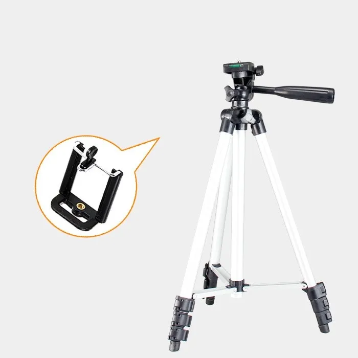 

4 Sections Aluminum Tripod 1300mm For Digital Camera Cellphone, Silver;black