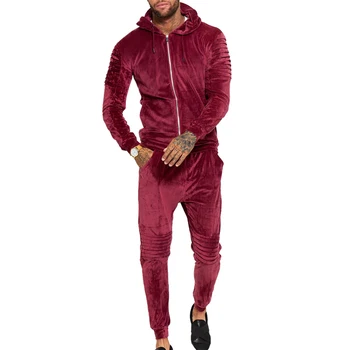 mens crushed velvet tracksuit