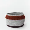 Supplies high quality red small tray stacking sewing cotton rope shower fabric bin wholesale easter toy storage baskets