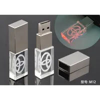 

fast speed crystal USB flash drive with LED Light