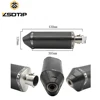 ZSDTRP Universal Motorcycle exhaust AK-GY6 Carbon Fiber Akrapovic Exhaust Muffler pipe Fit most motorcycle Nice Sound