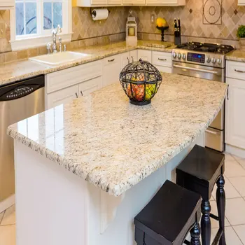 Prefab Cut Giallo Ornamental Granite  Countertop Kitchen 