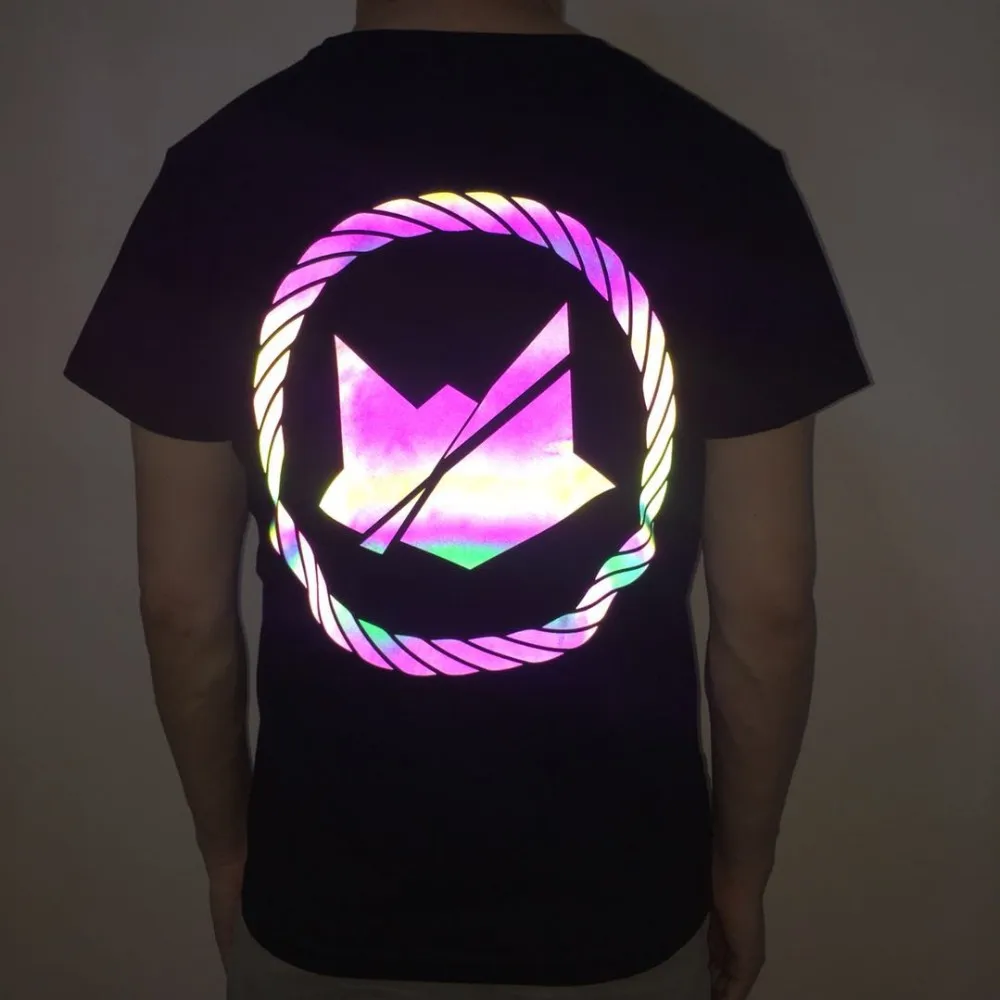 silver reflective shirt