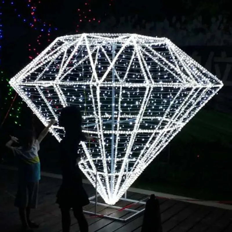 Outdoor Giant Led Christmas Lighted Wire Frame White Lighting