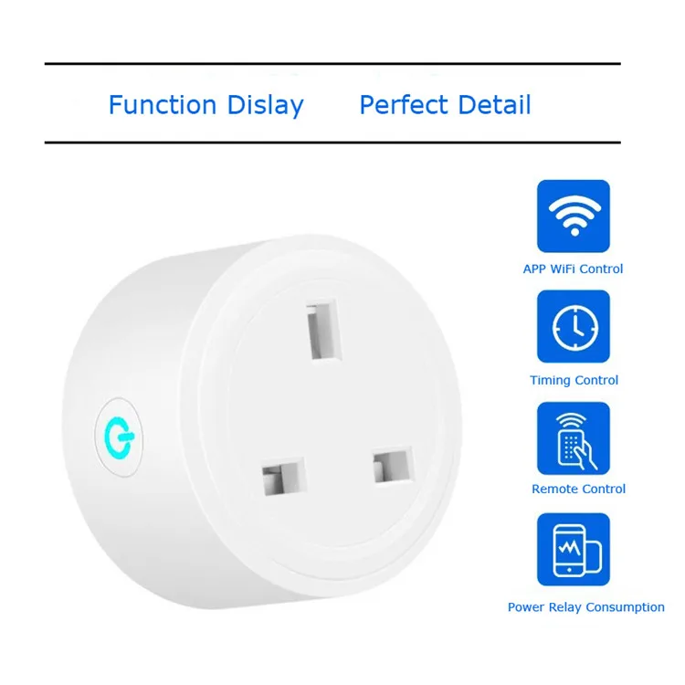 Excel Digital Tuya Wifi Smart Plug 16a Uk Standard 3 Pin Plug Wireless