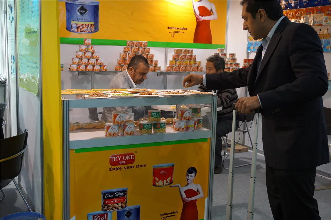 new crop best selling canned peanut snacks China origin flying wheel brand