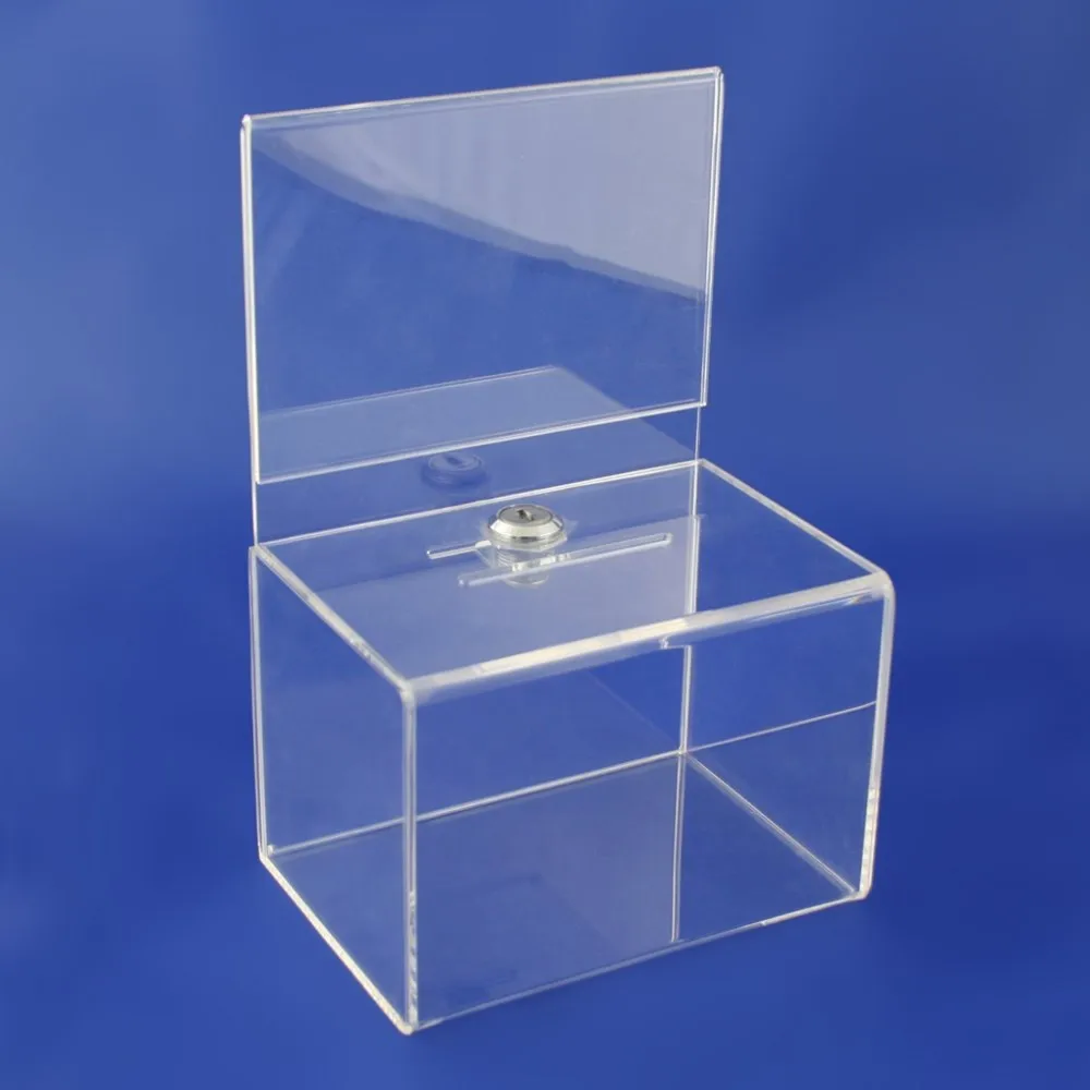 Wholesale Acrylic Donation Box Charity Collection Box,Custom Acrylic ...