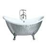 Flash Silver Color Mini Transparent 1 Person Bath Spa Tub Short Bathtub for Display
