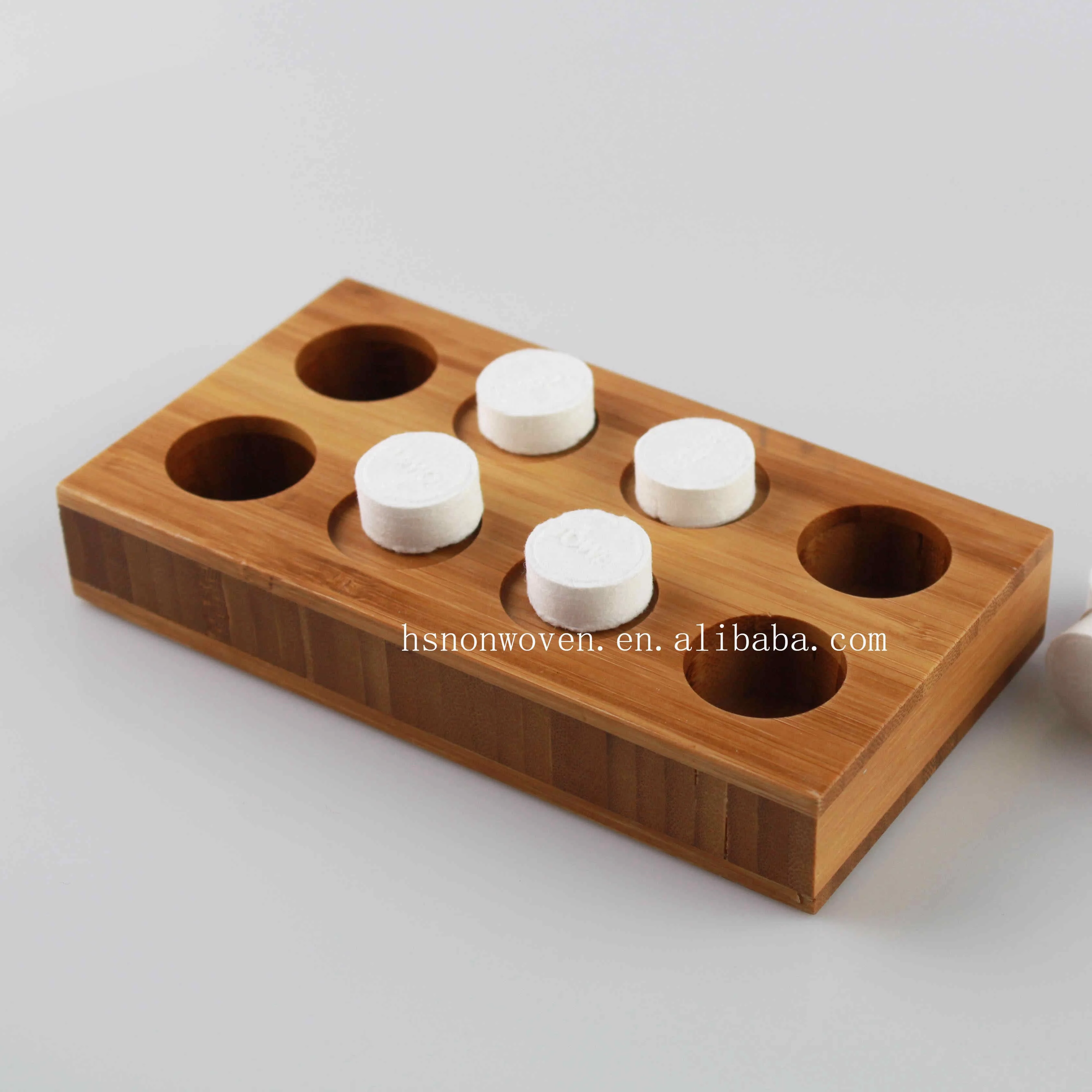 
bamboo towel holder wet towel dispenser magic towel tray 